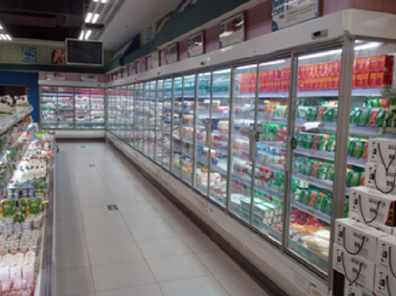 不加熱無框立風柜玻璃門